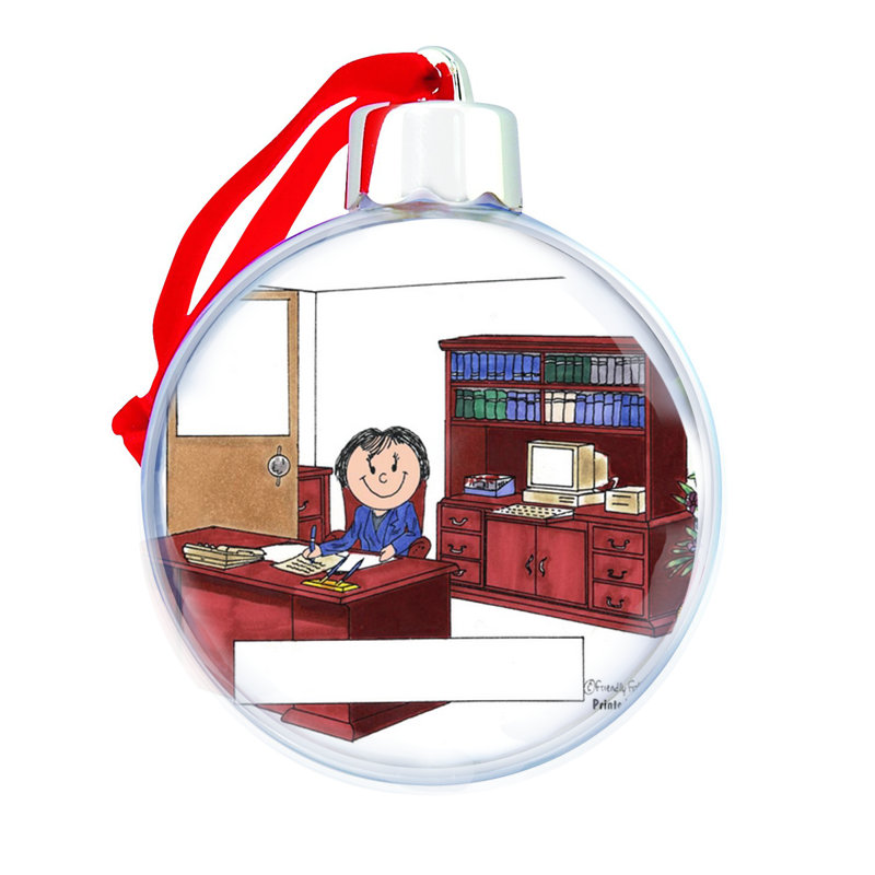 Personalized Executive - Female Christmas Bulb Ornament, Yes