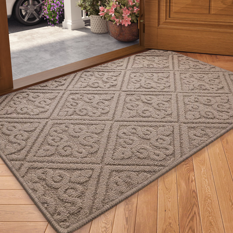 Fiori Non-Slip Indoor Doormat, 24" W x 36" L, Brown