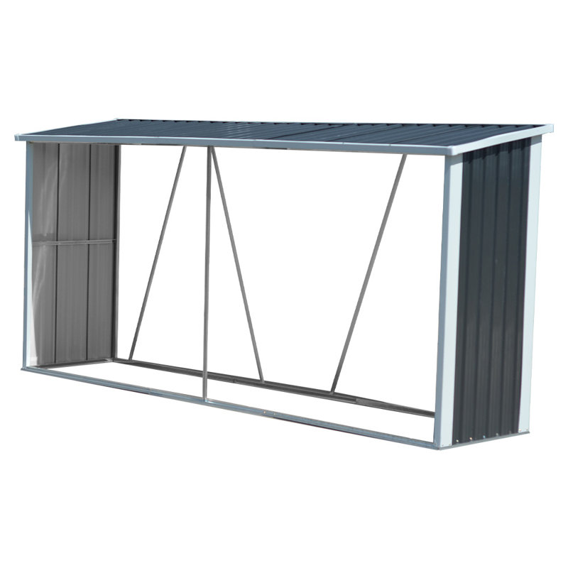 334cm W x 83cm D Metal Log Store