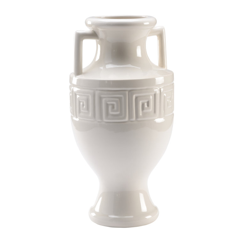Pot en céramique blanc grec 20 po