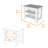 Kitchen Island Dozza, Three Shelves, White-1517679841