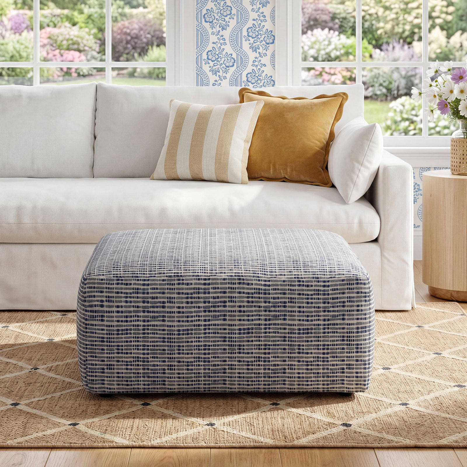 Mazekine Upholstered Ottoman