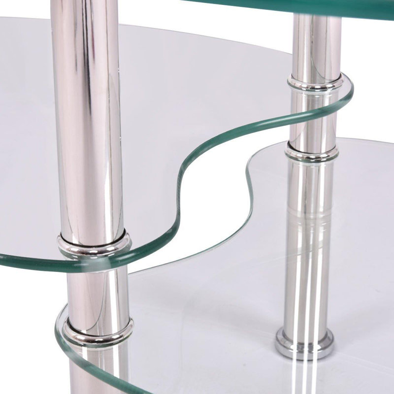 Glass Top Single Coffee Table, Clear