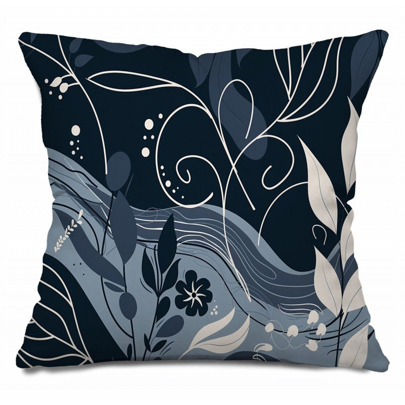  Coussin Floral, H 18 po x l 18 po