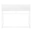 Bureau d'ordinateur, bureau personnel, ordinateur portable, tablettes de rangement, L 48 po, travail, stratifié blanc, métal blanc, contemporain, moderne-347097444