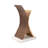 Abstract Curved Metal Sculpture with Marble Base for Living Room - Decorative Objects Figurine Decorations for Office or Home Decor - 16", Gold