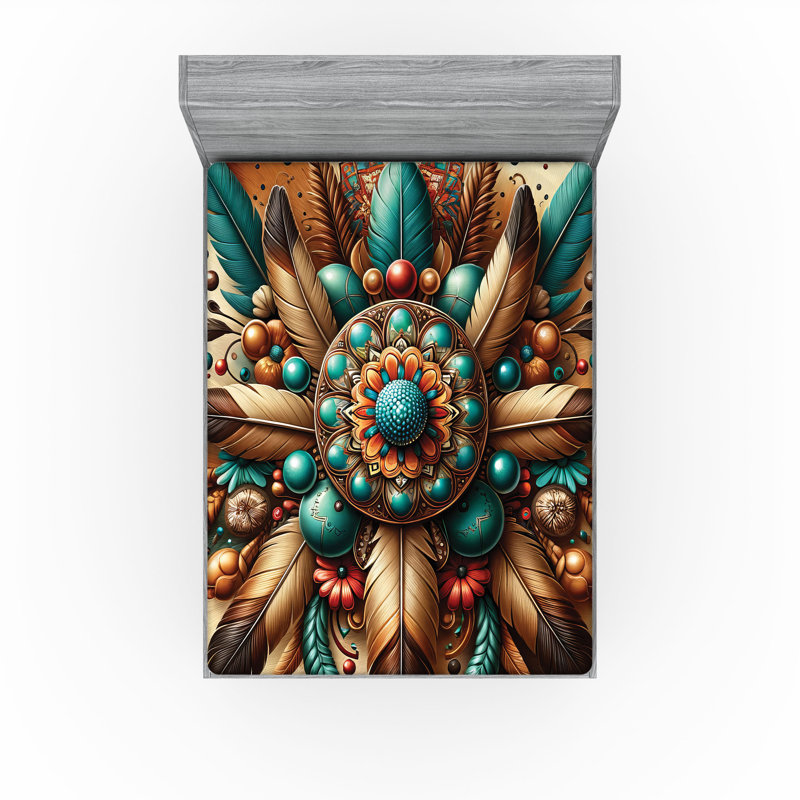 Microfiber Floral Fitted Sheet, California King Fitted Sheet