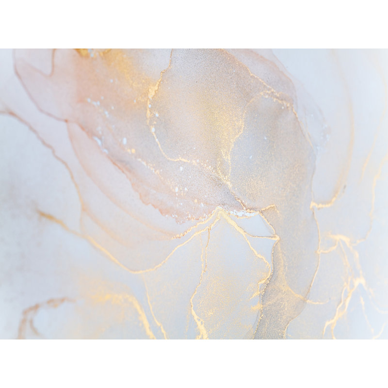 «Golden Mist», art mural sur toile abstraite, H 12 po x l 16 po x P 1 po