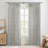 TWOPAGES Unlined Floral Curtain Printed Faux Linen Pinch Pleat Curtain-124071139-118032928