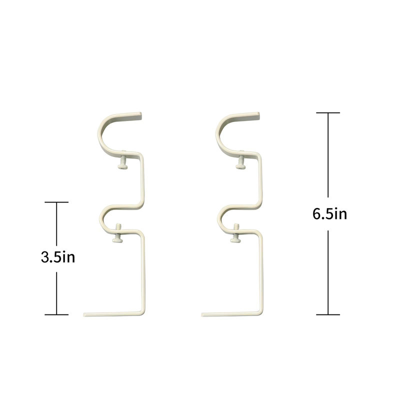 Adjustable Double Curtain Rod, 28" - 48", Country White