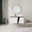 Meuble-lavabo mural 40 po avec lavabo en céramique et porte d'armoire à fermeture en douceur 40 po