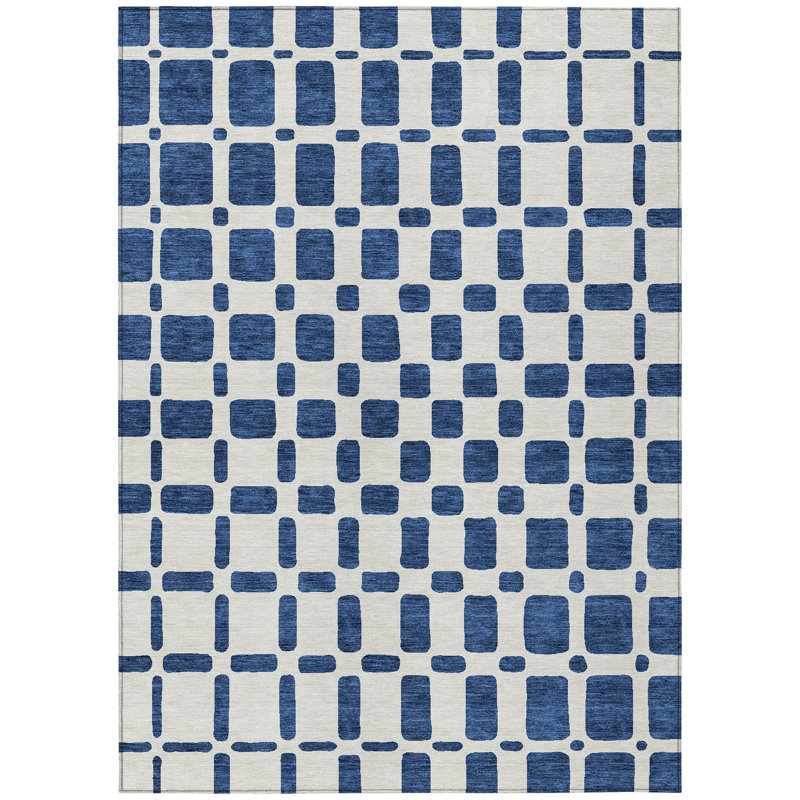 Chasadee Geometric Indoor / Outdoor Rug, Rectangle 5' x 7'6"