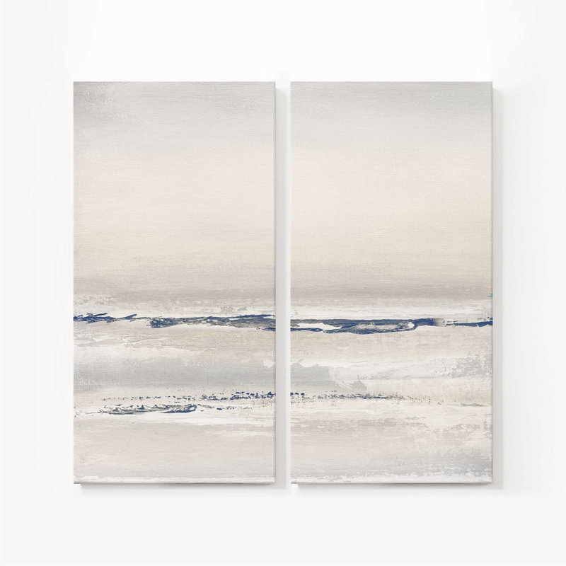 Impression abstraite Ethereal Tide v1, H 48 po x l 48 po x P 1,25 po, Toile tendue, 2