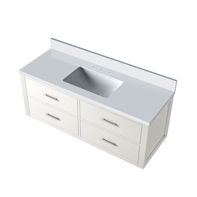Single Bath Vanity 48 In. W X 22 In. D, With White Quartz Top