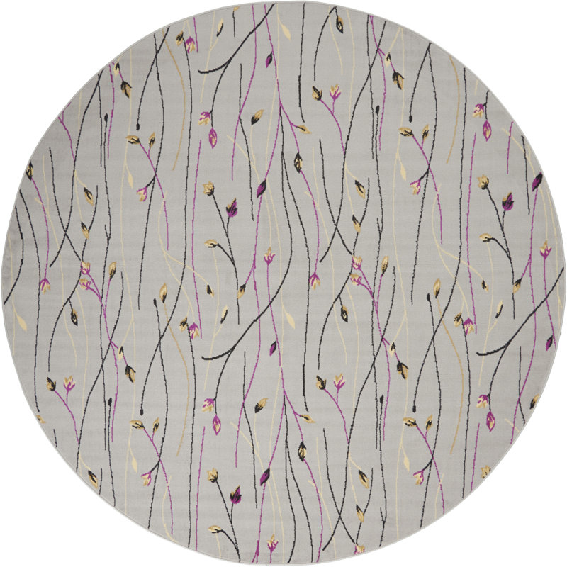 Tapis contemporain gris contemporain, Tapis de couloir 2 pi 2 po x 7 pi 6 po