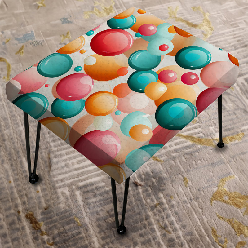 Repose-pieds rectangulaire à pois Poupart Candy Crush Delight