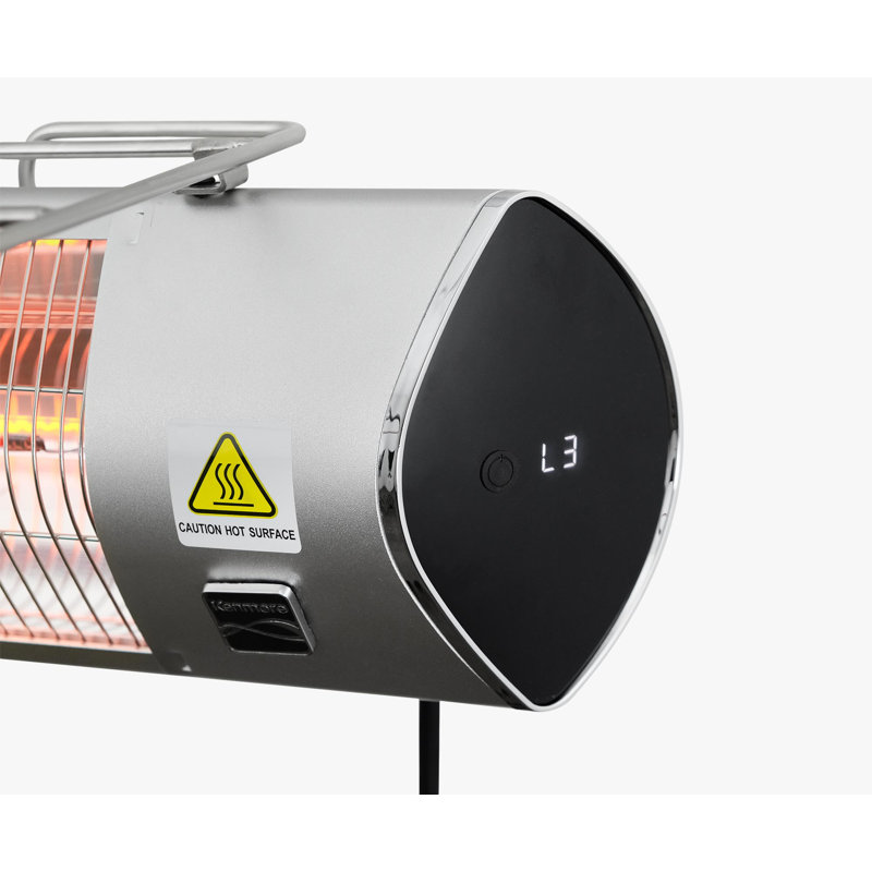 Kenmore Silver Electric Patio Heater with Tripod and Remote