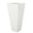13.39" L X 28.5" H Matte White Outdoor Planter - Tapered Cast Stone, For Backyard 28.9" Stone Design, Enhances Patio-775498042