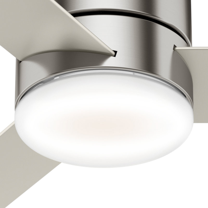 Minimus 44" Nickel Low Profile Ceiling Fan with LED Light and Remote