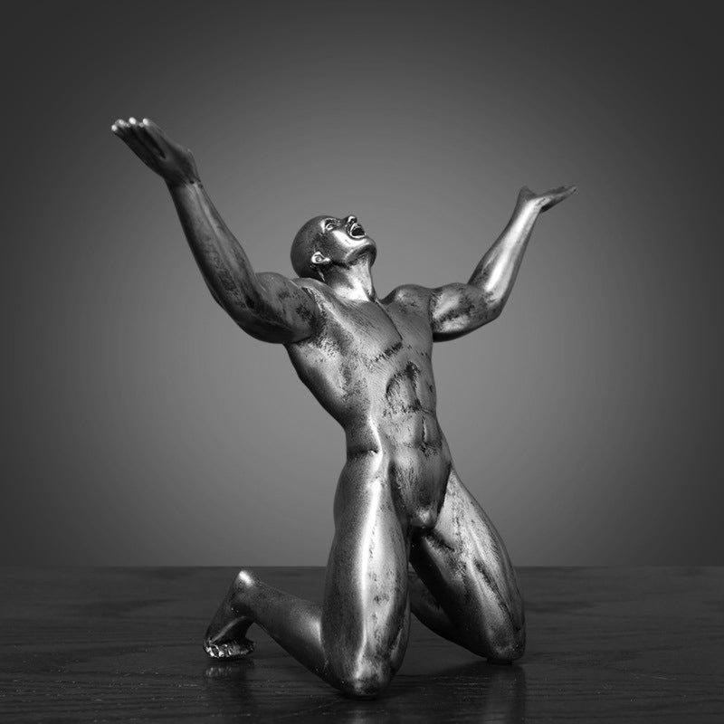 Sculpture artistique pour la table centrale, Argent rustique