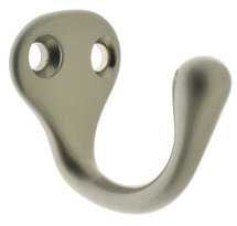 Metal Wall Wall Hook, Satin Nickel
