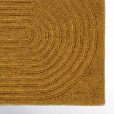 Tillie Gold Hand-Tufted Geometric Wool Rug