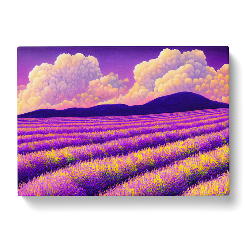 Exquisite Lavender Flower Field - Wrapped Canvas, 40cm H x 60cm W x 3cm D