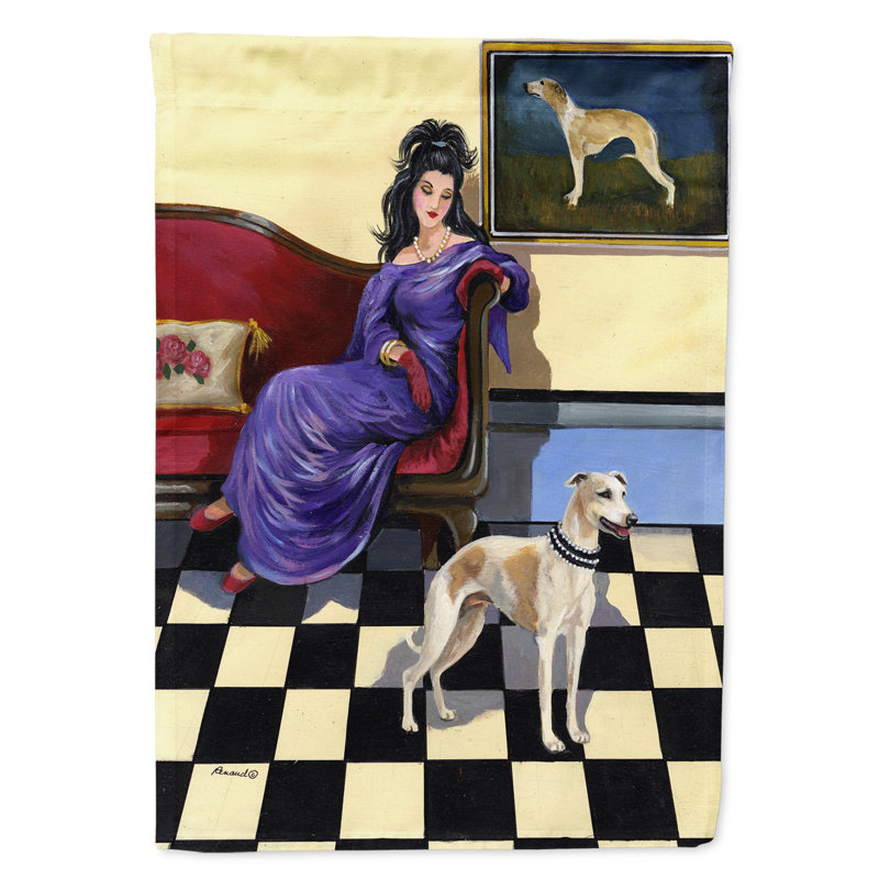 Drapeau de maison Hvidovre Sheltie Halloween en polyester à 2 faces 3 x 2 pi, Whippet élégance et grâce