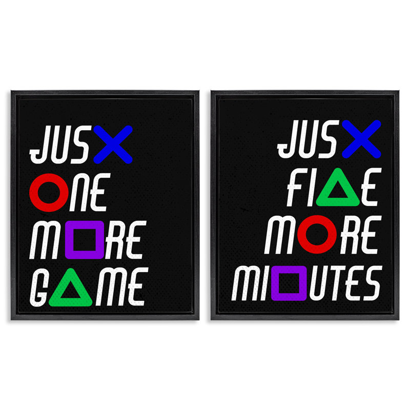 Ensemble de cadres flottants 2 pièces Gamer, Cadre flottant noir de jais, H 21 po x l 17 po