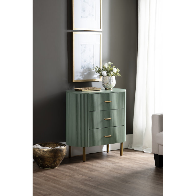 3-Drawer Accent Chest, Green