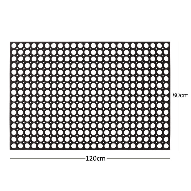 Ranite Non-Slip Geometric Doormat, 120cm W x 80cm H
