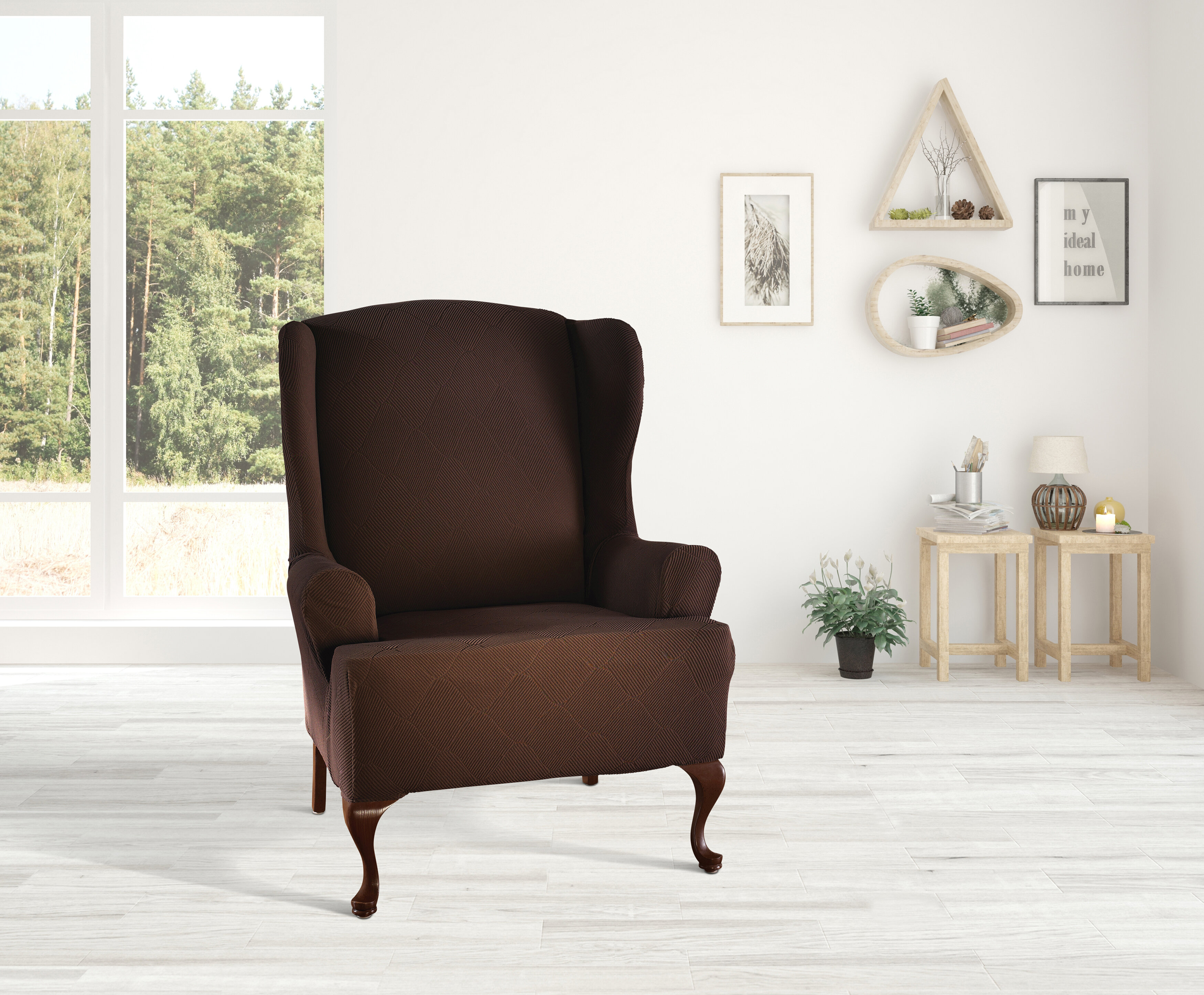 Wayfair wingback best sale chair slipcovers