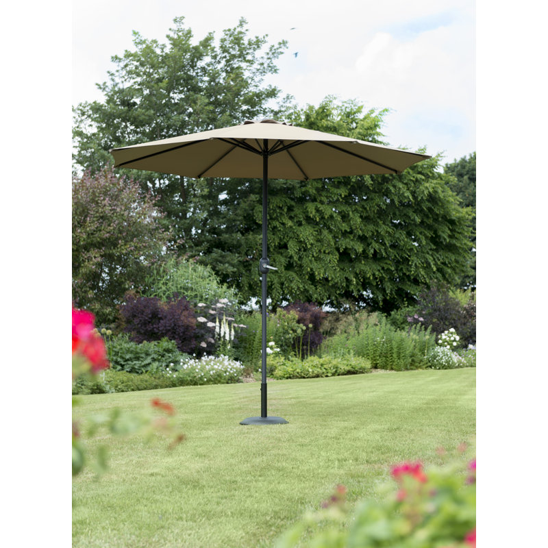 Traditional Parasol, Taupe, Crank Lift, 300cm W x 300cm D