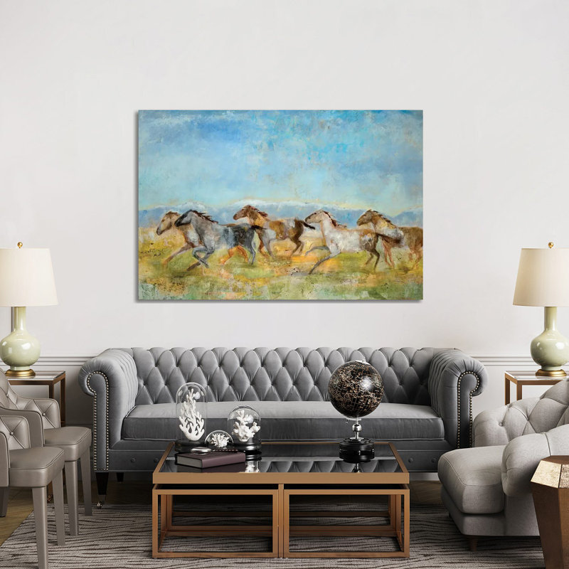 Excitement 1 Piece Wrapped Canvas Painting, 152.5 cm H x 101.5 cm W
