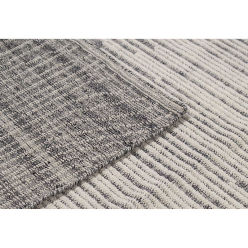 Handmade Wool Plaid Area Rug, Rectangle 10' x 14'