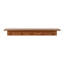 Shea Poplar Solid Wood Floating Shelf with Hooks-1056400339
