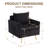 Upholstered Arm Accent Chair with Storage and Pocket-109107158