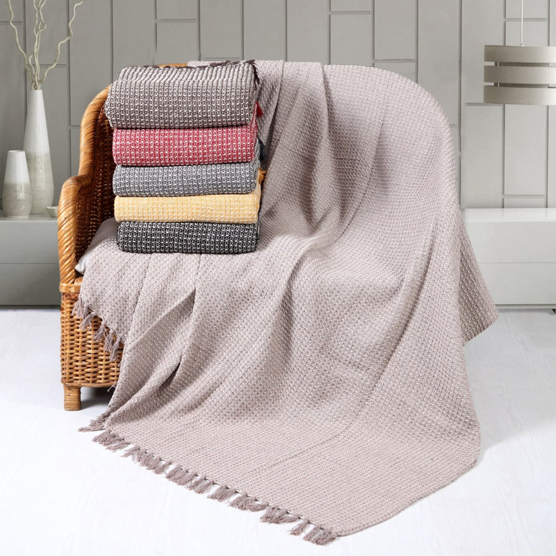 Carman Cotton Abstract Bedspread, Mustard