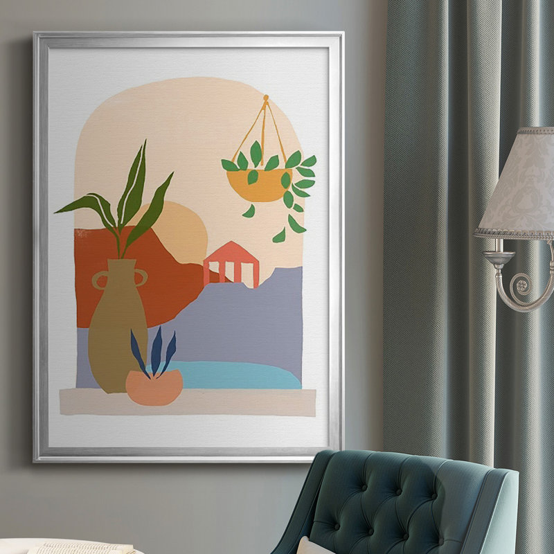 «Paper Scene II», reproduction encadrée de qualité supérieure - prête à être accrochée, Encadrement argenté