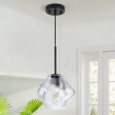 1-Light Kitchen Island Pendant with Irregular Lampshade