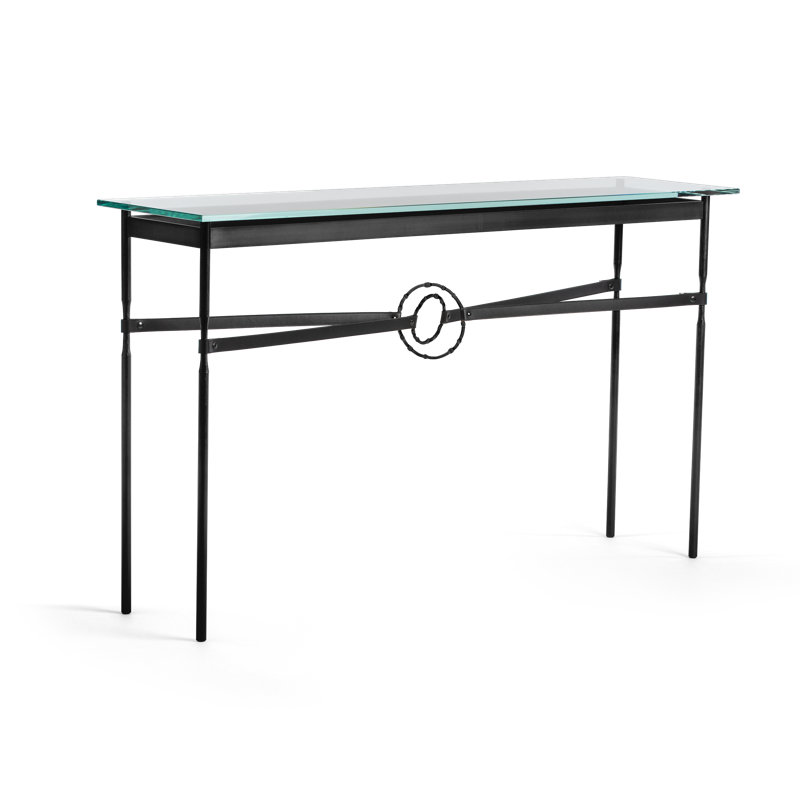 Console Equus, Fumée foncée, Cuir noir, Bronze