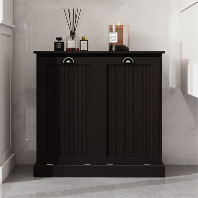 Two-Compartment Tilt-Out Laundry Sorter Cabinet