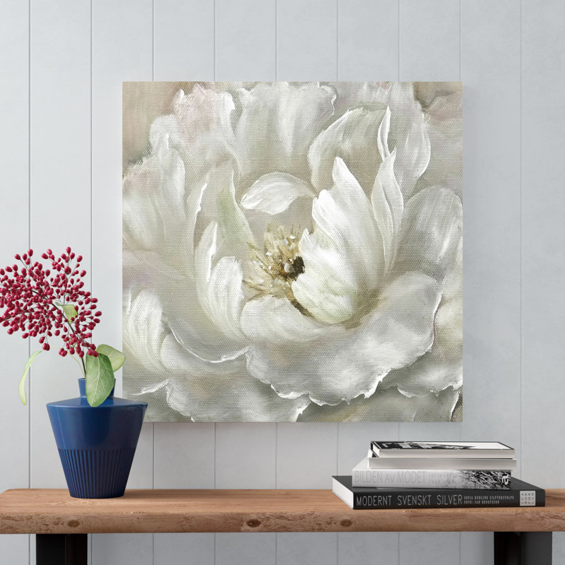 Tableau « Pivoine parfaite », H 40 po x l 40 po x P 1,5 po, Toile tendue