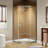 Corner Shower Enclosure Frameless Neo-Angle Shower Enclosure, 1/4" (6Mm) Clear SGCC Tempered Glass, Pivot Shower Door,Shower Base Not Included-120558906