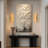 Linear LED Gold Flush Mounted Wall Sconce Dimmable with Striped Texture Clear Panel-1529187034-1529187039