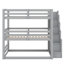 Lit superposé triple innovant avec rangement pour escalier intégré-1664274198