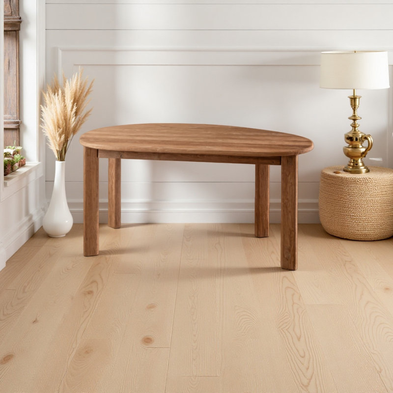 Teak solid wood oval desk