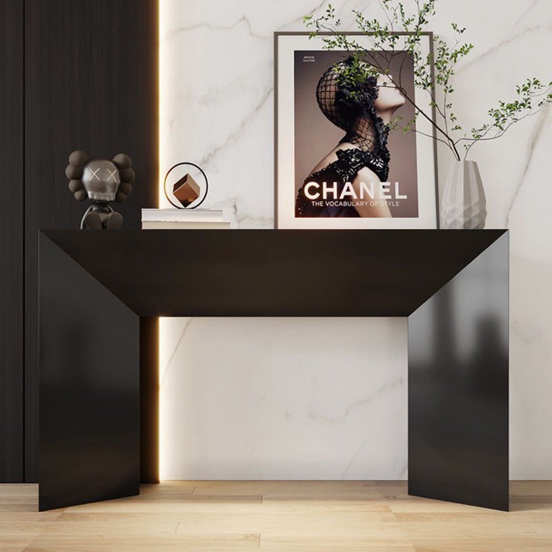 Console de style italien minimaliste, Noir, H 35,4 po x l 70,9 po x P 15,7 po