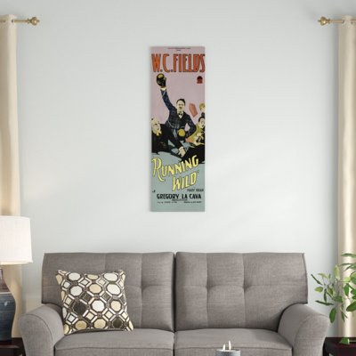 'Movie Poster: W.C. Fields - Running Wild Vintage Advertisement Print on Canvas