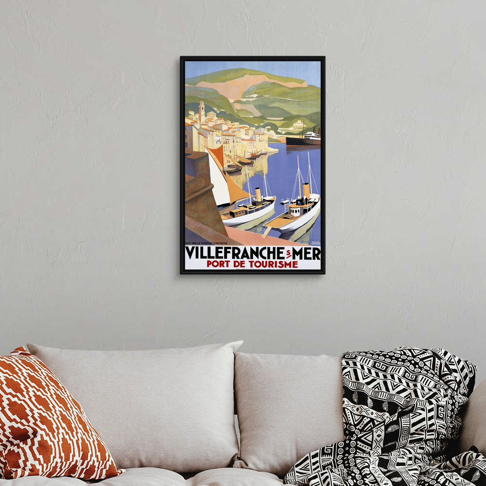 " Villefranche Sur Mer, Vintage Poster, By Roger Broders " by Roger Broders Trinx 